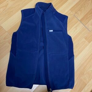 Figs navy blue fleece vest